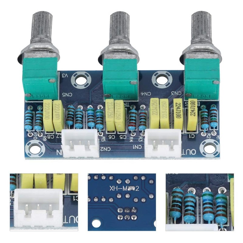 ZERONE Preamplifier Module Board 3 Channels Pre-Amplifier Module Toning Board for Audio XH2.54 3P Socket - Image 1